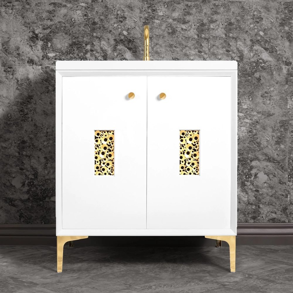 Frame with Coral Grate, White, a 30" vanity by Linkasink