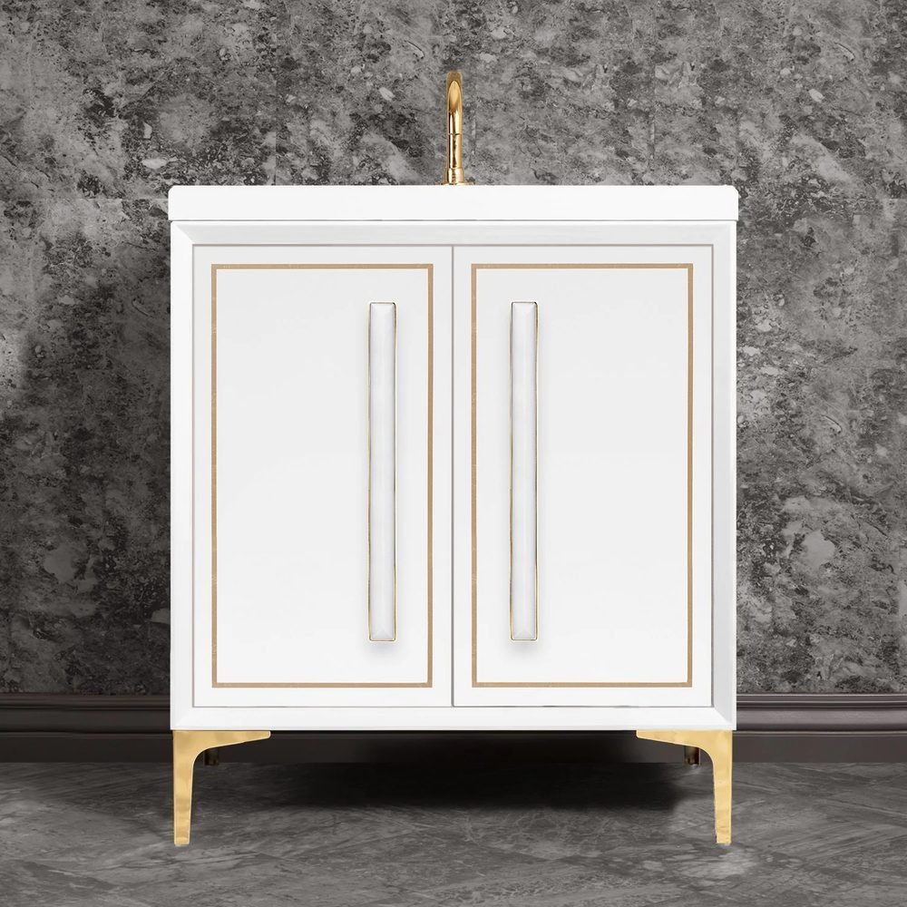 Linea with 18in White Prism, a 30" vanity by Linkasink