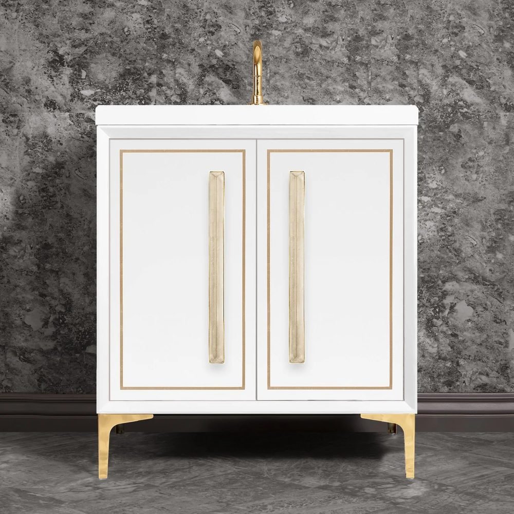 Linea with 18in Eglomise Prism, a 30" vanity by Linkasink