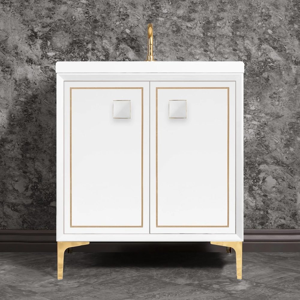 Linea with 3in White Prism, a 30" vanity by Linkasink