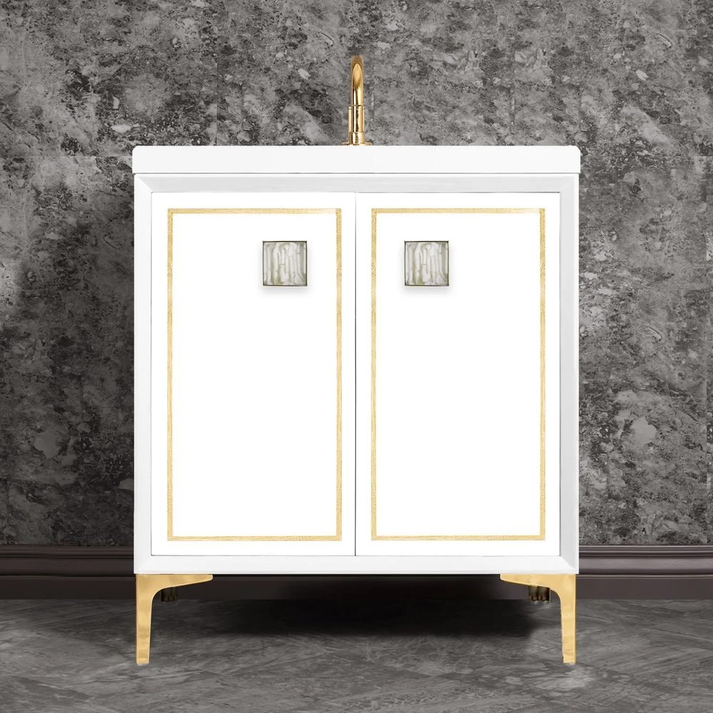 Linea with 3in White Tiger Prism, a 30" vanity by Linkasink