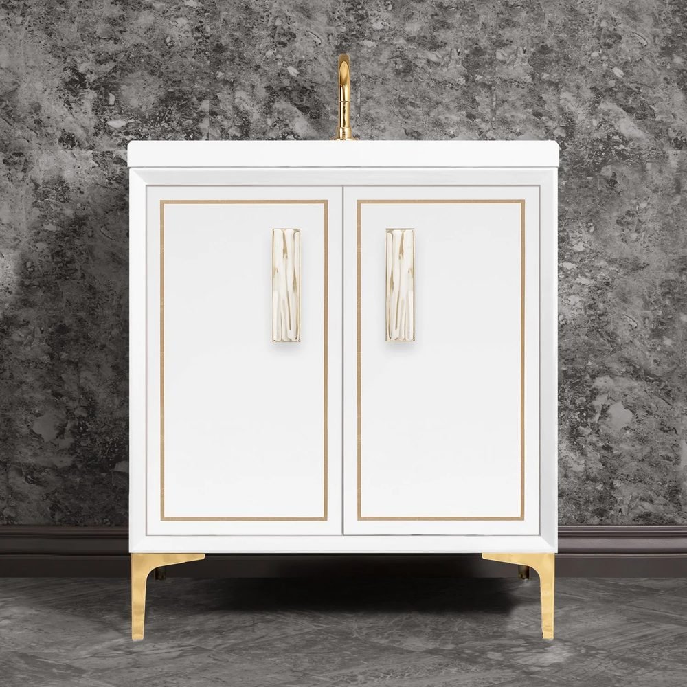 Linea with 8in White Tiger Prism, a 30" vanity by Linkasink