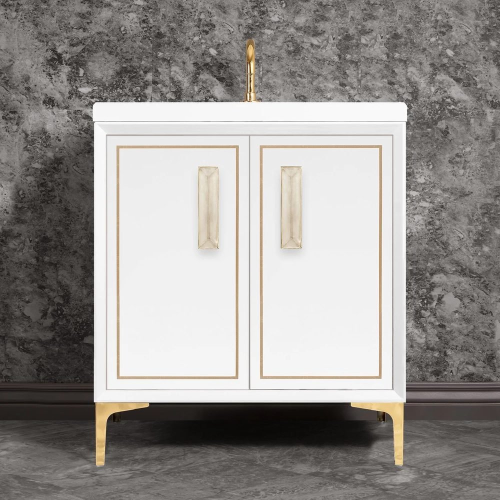 Linea with 8in Eglomise Prism, a 30" vanity by Linkasink