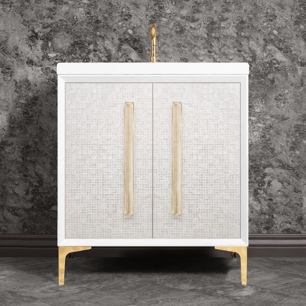 Mother of Pearl with 18in Eglomise Prism, a 30" vanity by Linkasink