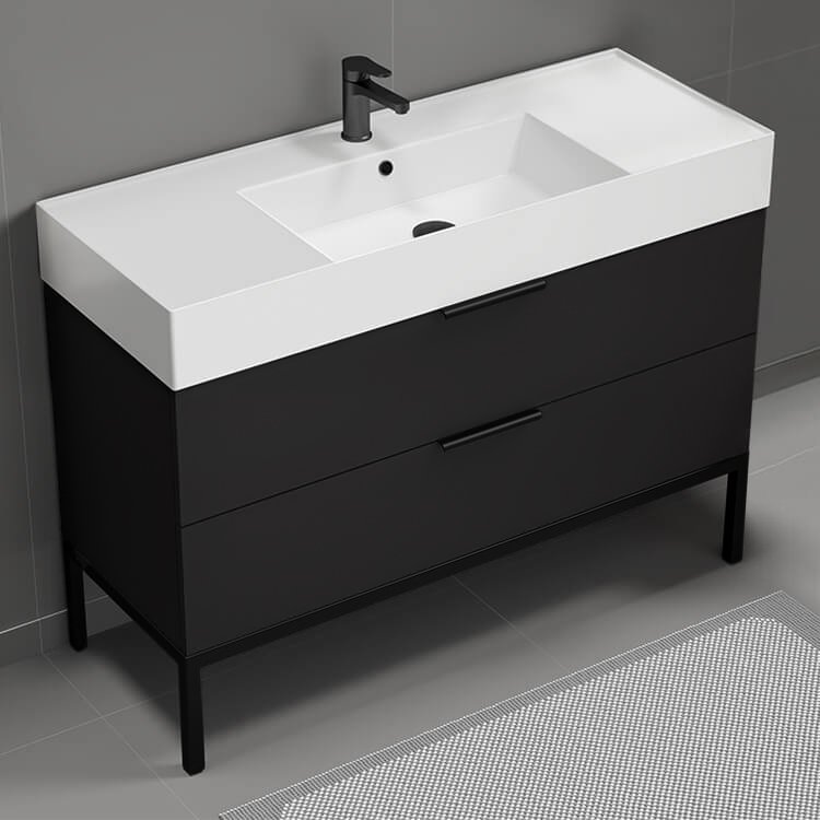 Derin DERIN16, Black Vanity, Free Standing, a 48" vanity by Nameeks