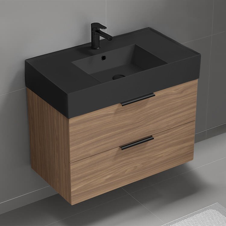 Derin DERIN620, Floating Vanity, Walnut, a 32" vanity by Nameeks