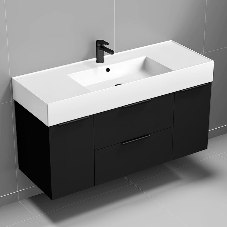 Derin DERIN533, Floating Black Vanity, Modern, a 48" vanity by Nameeks