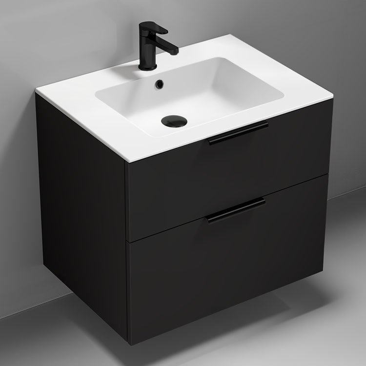 Ibiza IBIZA7, Black Vanity, Wall Mounted, Modern, a 28" vanity by Nameeks