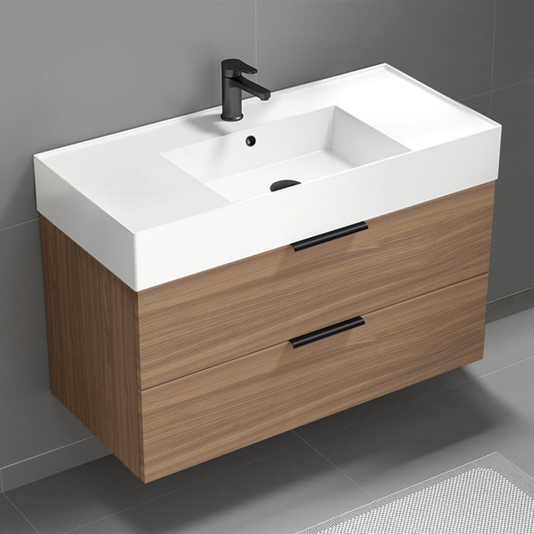Derin DERIN476, Floating Vanity, Walnut, a 40" vanity by Nameeks