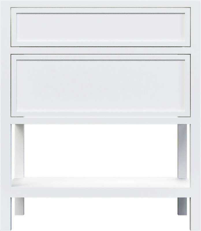 Freestanding Vanity, Dove White, a 30" vanity by Sollid
