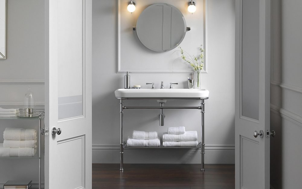 Metallo 100 Washstand (SKU MET-100-N-PC), a 19" vanity by Victoria + Albert