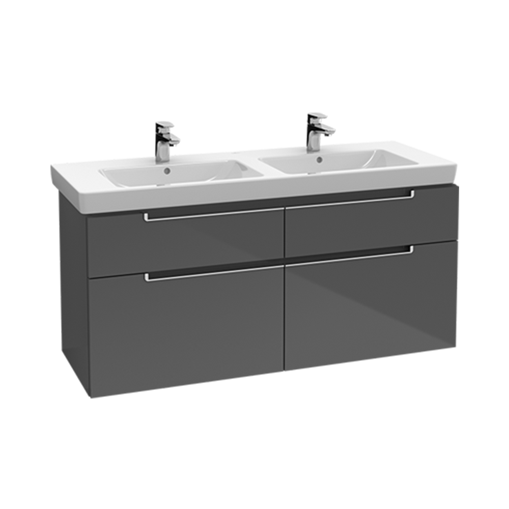Subway Cabinet, Double-Basin, a 51" double vanity by Villeroy & Boch