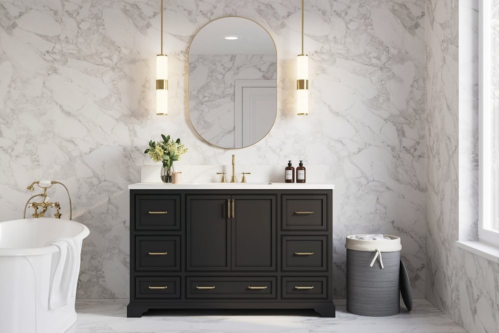 Reserve, Beaded Inset Collection (Atelier), a 48" vanity by WoodPro
