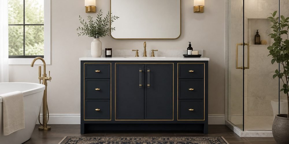 Forge, Metal Collection (Atelier), a 48" vanity by WoodPro
