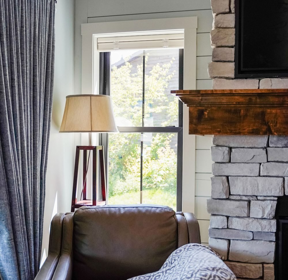 Endure Double Hung Living Room Windows Coal Black, a vinyl window by ProVia