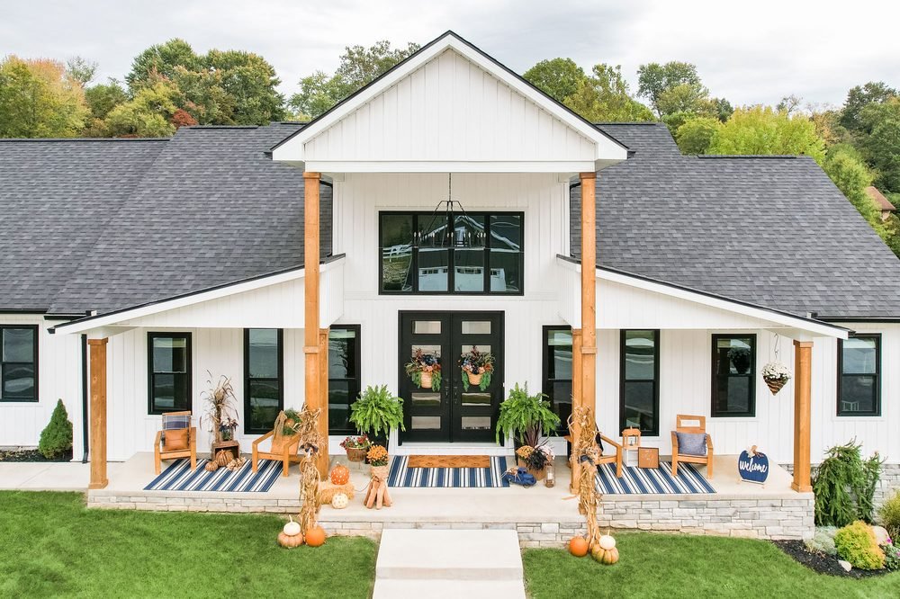 Coal Black Endure Double Hung and Picture Windows, a vinyl window by ProVia