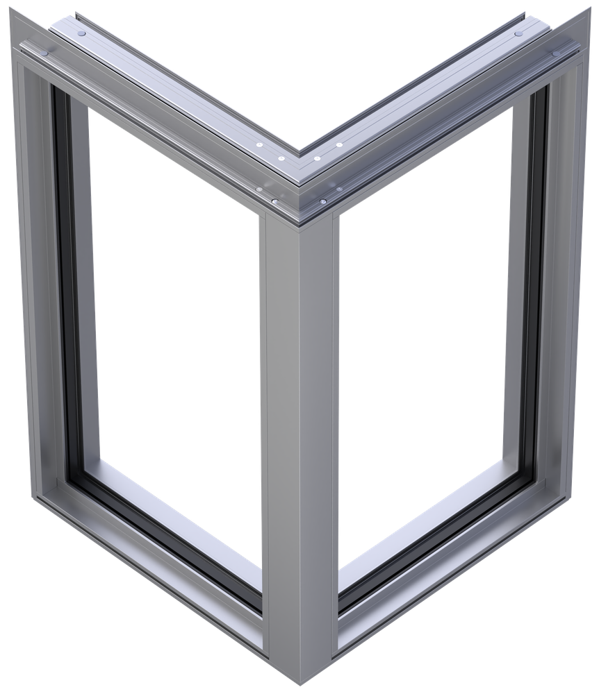 90 Degree Corner, VUE Collection, a aluminum window by Weathershield